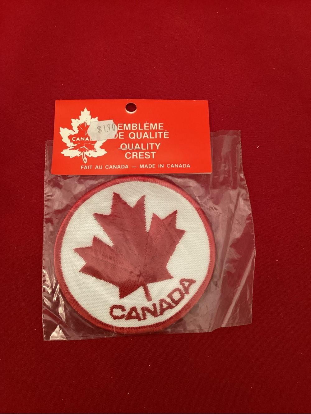 Round Canada Maple Leaf Embroidered Patch